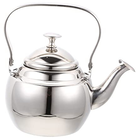 LeGDOr Hervidor de té de Acero Inoxidable, hervidor de Agua con Cubierta Antigua de Acero Inoxidable