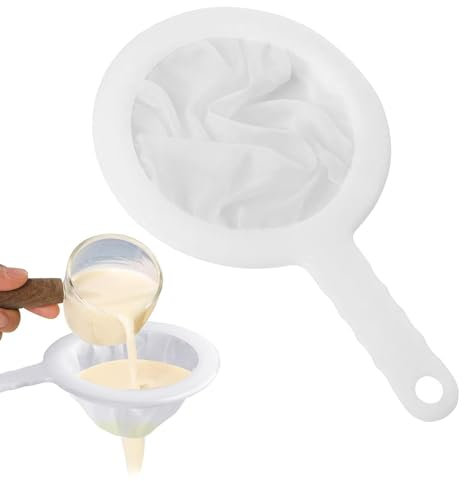 Uskerb Premium Fine Mesh Strainer, 200-Mesh Nylon Sieve for Precision Straining, 12.5cm - Multi-Use