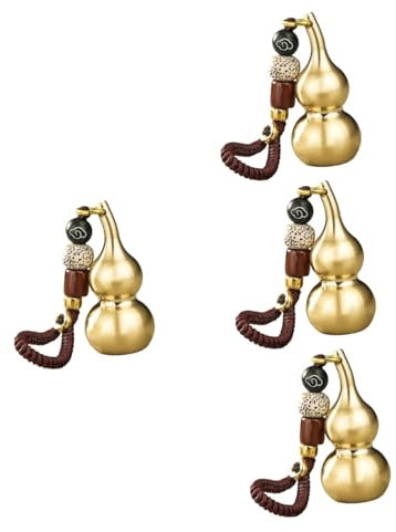 SOIMISS 4pcs Keyring Charm Gourd Decorative Pendant Car Mirror Accessory Vintage Style