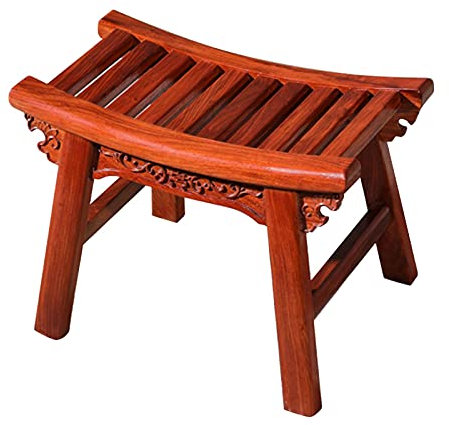 Wooden Bathtub Shower Stool Waterproof Seat for Bathroom Spa Bathing Indoor Outdoor Use Foot Rest Step Stool High 28cm