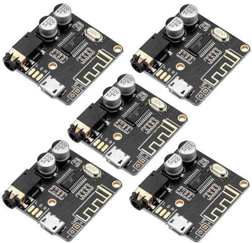 PAGJHRFJG 5 Pièces Carte Récepteur Audio Bluetooth BT 5.0 Amplificateur Audio Stéréo 3.7-5 V Amplificateur de Haut-Parleur de Voiture Bricolage