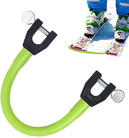 Skidspetsanslutning för barn, skidövningskontakt för barn skidspetsanslutning för barn snowboardkontakt, bärbart stål skidträningshjälp