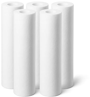 SINEA Cartouche filtre eau 10 microns 9 pouces 3/4 Ecosoft, filtration efficace, capture les sédiments, élimine les impuretés, lot de 5