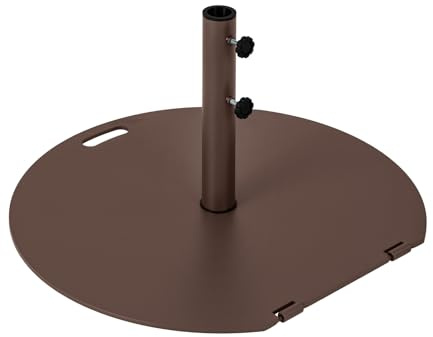 GOPLUS Sonnenschirmständer, Schirmständer Rund mit 2 Feststellknöpfen, Marktschirmhalter für Schirmstangen von 41/50 mm, für Pool, Terrasse & Garten