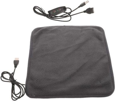 IMIKEYA Pet Heating Pad Usb Powered Adjustable Thermostat, Small Deep Grey Heated Mat for Dogs, Cats, Reptiles, Warming Cushion for Indoor Pets