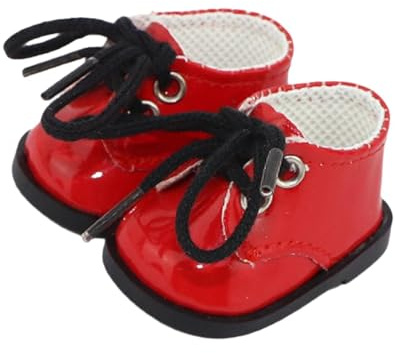 KIXZSAZ Handgefertigte Stiefel, Modepuppenschuhe, 1 Paar Puppenschuhe, Miniaturmodell, Geburtstagsgeschenk, 1 Paar PU Leder, Dekoration, Verkleidung
