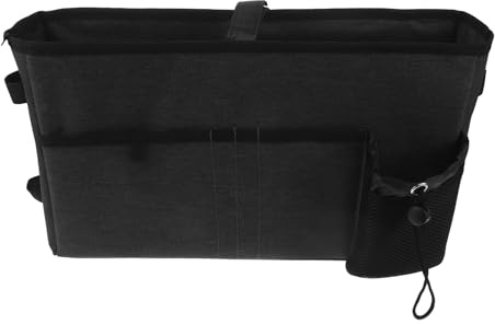 ifundom Sacoche Latérale Noire pour Déambulateur et Fauteuil Roulant, Pochette de Rangement Pliable Grosse Capacité Poches Zippées, Accessoire Multifonction pour Adultes et Seniors