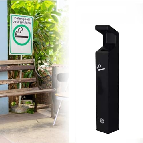 Standing Ashtray-Wall Mounted Ashtrays - Men Creative Ashtrays, Outdoor Ashtray, Smoke Column, Smoke Barrel, Stainless Steel Wall Ashtray, Cigarette Butt Collector, for