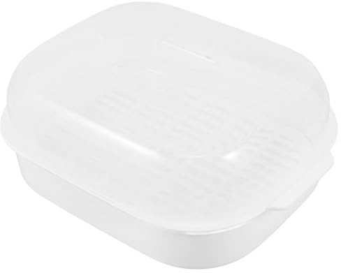 GETAJGHSD Vaporiera per Microonde in Plastico con Coperchio e Vassoio, Grande Capacità per Cottura Salutare e Rapida a Vapore di Verdure e Alimenti