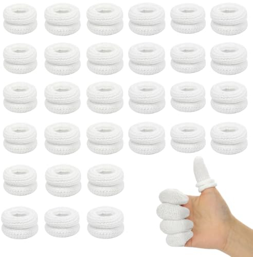 AOOTE Fingerförband, 30PCS Fingertoppsskydd, Vit | Bandage för fingertopparna, bekväma andningsbara fingrar, bandageskydd för skulptur, köksträdgårdsarbete utomhus