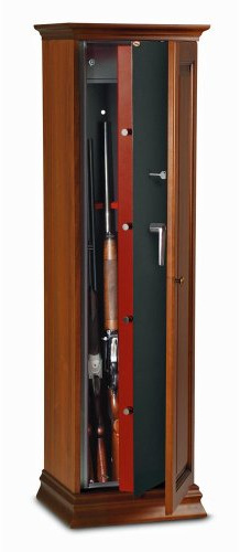 Fuciliera Portafucili A Chiave Serie 5 Armi Con Tesoretto Technomax - 1510X44X345Mm