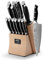 Juego de Cuchillos de Cocina Damasco, Juego de Cuchillos de Cocina de con Bloque, Juego de Cuchillos de Chef, Afilador de Cuchillos y Tijeras de Cocina (Set Cuchillo Cocina 15 Piezas Damasco)
