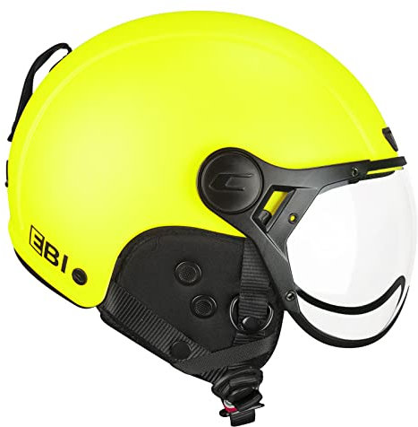 CGM EBI Skihelm Unisex Erwachsene, Fluo Gelb matt, S (55-56cm)