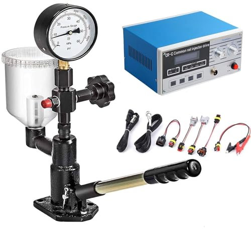 XLTEAM Multifunktions-Common-Rail-Injektor-Tester, Common-Rail-Injektor-Prüfgerät, Mit Doppelskalen-Common-Rail-Drucktester, Echtzeitanzeige, Für Elektromagnetische Einspritzer