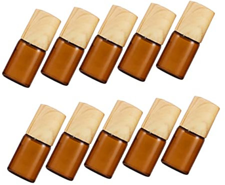 MAGICLULU 10pcs Essential Oil Roller Bottles Glass Roll Bottles Compact Refillable