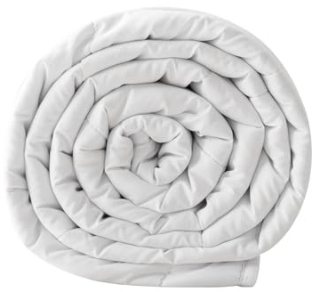 Good Nite Single Duvet 4.5 Tog Summer Duvet Single Bed White Quilt Polyester Soft & Lightweight and Machine Washable with Corner Ties (Single 135×200cm)