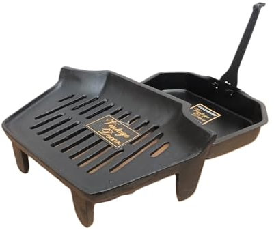 Vintage Decor® Premium Classic Victorian Heavy Duty Cast Iron Fire Grate with 4 legs for air flow I Log Coal Fireside Classic | Eco friendly Fire grate & Ashpan & Tool To Suit 14 inch Fireplace