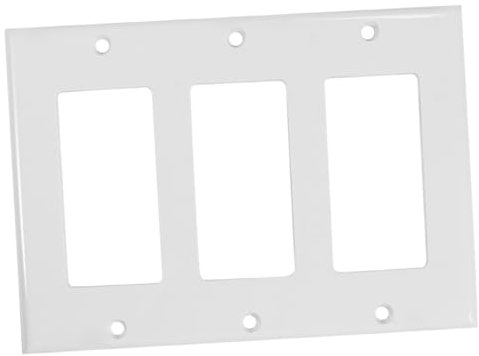 Hoement Placa De Interruptor Triple Vías Placa De Pared Estándar Uu Resistente Al Calor Decorativa Para Renovaciones