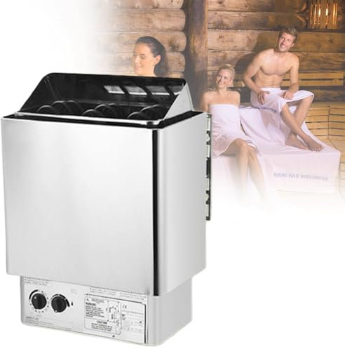 Sauna doméstica de acero inoxidable montada en la pared con controlador interno Caja de sauna para baño húmedo y seco Sala de sauna para el hogar Ducha de spa de hotel Sala de vapor,4.5KW
