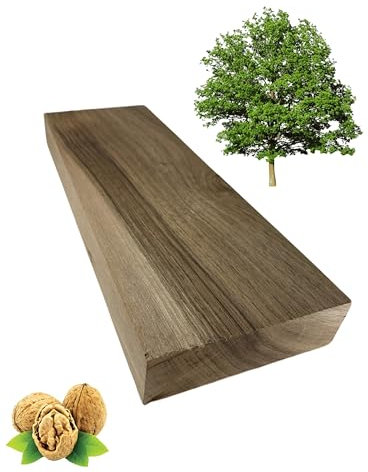 ARMLAZER Bastoncino di Noce, Piallato su Quattro Lati Bastone di Legno di Noce, bianco di legno scuro per il prodotto Fai Da Te