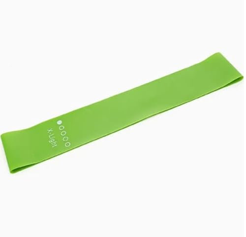 X-Light Rubber Resistance Band Green - Ideal Exercise Band for Home Gym, Physio, Pilates - Stretch Bands for Women & Men - Fitness Equipment for Strength Training, Flexibility, Workout