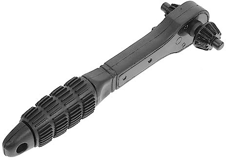 LIFKOME Drill Chuck Wrench and Ratchet Spanner Dual-use Key Wrench with 12.7mm and 17.5mm Sizes, Black Two-headed Hand Tool for Drill Chuck Adjustment and Maintenance
