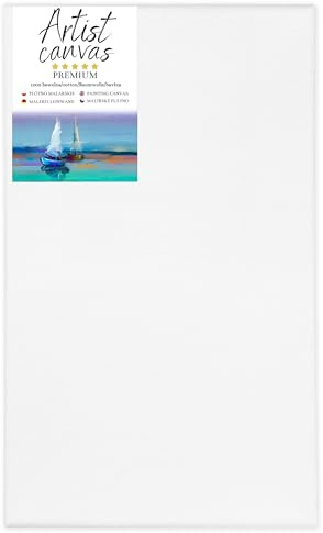 GP TONER Keilrahmen Leinwand Baumwolle Weiß Leinwände Künstlerbedarf Malen verschiedene Größen Holzleisten 40x70 cm