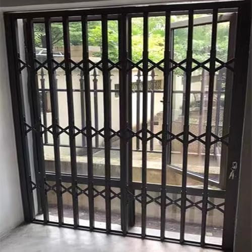 Garde Corps Fenetre Grilles de Sécurité Verrouillables pour Fenêtres, Anti-effraction, Portail D'entrée de Garage en Accordéon en Aluminium Résistant Aux Intempéries, Protection Contre Les Effractions