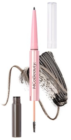 MCoBeauty - Hair & Brow Magic Wand - 2-in-1 Gel for Taming Baby Hairs and Shaping Eyebrows - Flexible Silicone Brush with Bristles - Versatile Gel Formula - Medium to Dark Shade