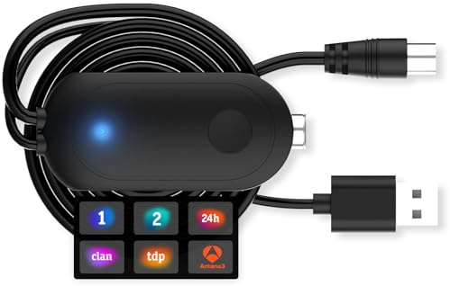 Amplificador Antena TV – Potenciador de Señal para Antena TDT/DVB-T2 – Compatible con Televisión Digital, Full HD y 4K UHD – Señal Estable y Clara – Instalación Fácil con Cable Coaxial