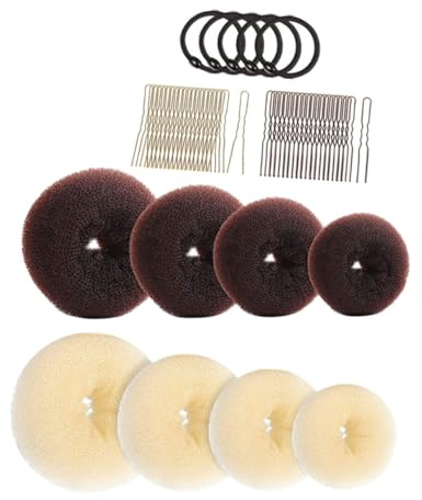 DECORNIJIA U Förmige Haarnadeln Haarknoten mit Donut Dutt Hilfen U Pins Haargummis für Damen Vielseitiges Haarstyling Zubehör für Kreative Flechtfrisuren