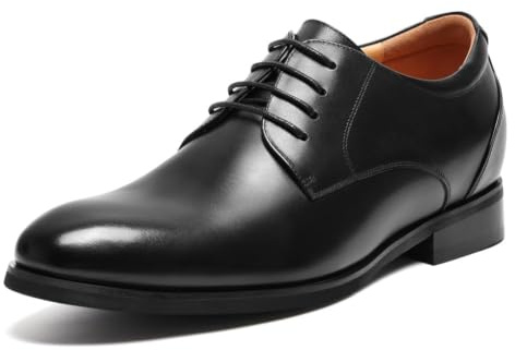 CHAMARIPA Hissskor, herr höjd ökande Oxfordskor Brogue brun korta män - 7 cm