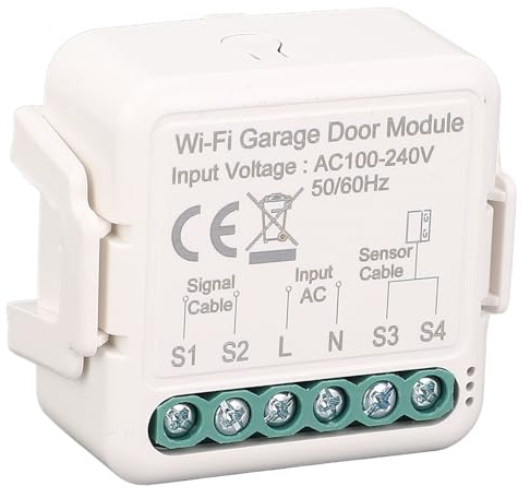 Luocute Contrôleur de Porte de Garage Intelligent, Ouvre-porte de Garage WiFi Intelligent avec Commande Vocale et Minuterie, Ouvre- Compatible avec la Maison, pour Smart Life