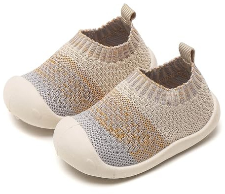 Zapatos Transpirables para bebés niños y niñas Calcetines Zapatillas Antideslizantes sin Cordones Botas Interiores Exteriores Primeros Pasos Caminar Goma
