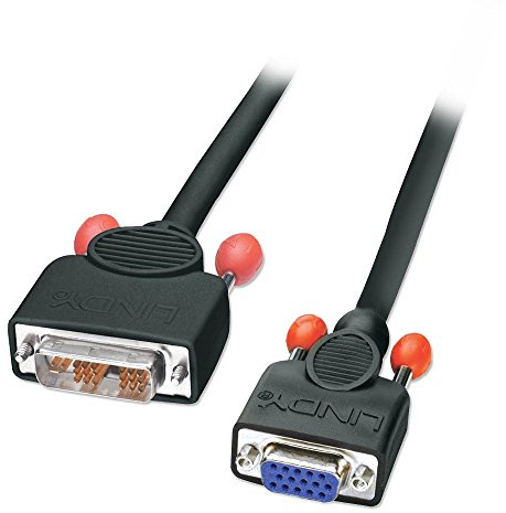 LINDY 5m DVI to VGA Adapter Cable - DVI-A (Analogue) Male to VGA Female Black