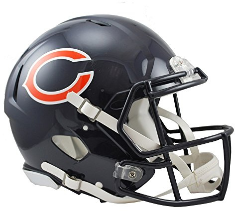 Riddell Replika i fullt format av en Speed-amerikansk fotbollshjälm från NFL Chicago Bears