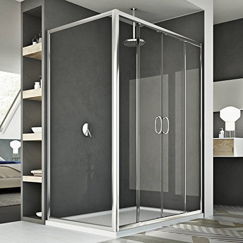 Idralite Replay Duo 2 Türen Duschkabine 160x75 cm H185 Klarglas