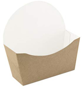 PacknWood 210CBAGL - Bagel Holder Container - Bagel Stand -take Out containers Disposable- Wooden Bagel Slicer - Bagel Keeper - (4.7 x 4.7 x 1.7) - case of 1000