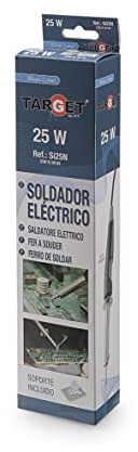 TARGET - Soldador Eléctrico - Estaño - 230V - 50Hz - Electrónica - Estañador | Con Soporte y Puntas Larga Duración (25 W)