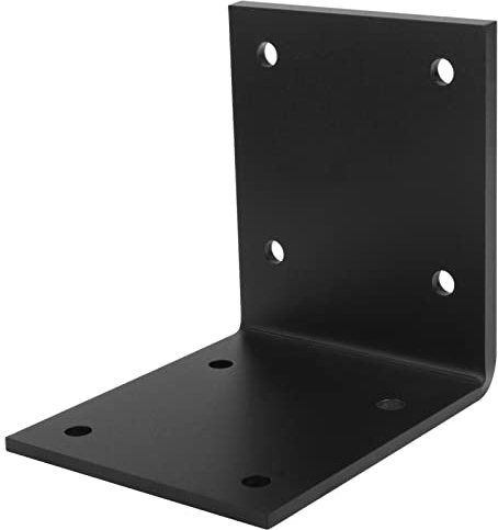 eoere 2 PCS 6x 5 Heavy Duty Steel L Bracket for Wood, 90 Degree Angle Brackets for Pergola Support, Thickness 7/32, Max Load 300 lbs