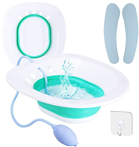 MTASTIC Sitz Bath for Toilet Seat- Soothes Hemorrhoids & Perineum, Suitable for Pregnant Women, Postpartum Care- Collapsible, Soaked Steam Relief of Vaginal/ Inflammation**G