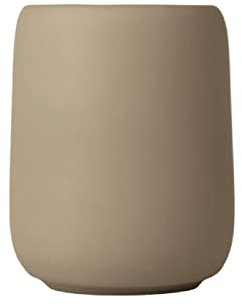 blomus Zahnputzbecher -SONO- 300 ml aus Keramik | Zahnbürstenhalter in Braun | Ø8 x 10H cm | Farbe Tan