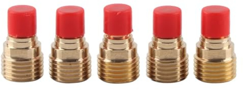 45V44 2.4mm Gaslinsenspannzange TIG Brenner Verbrauchsmaterialien Körper WIG Schweißbrenner Stubby Gaslinsenanzug für WP 9 WP20 Serie (5PCS)
