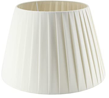 Paralume Impero per lampada in tessuto Plissettato Pongè Avorio - Artigianale, autentico Made in Italy (D.25 x D.Sup.17 H.17 cm (ATTACCO E27))