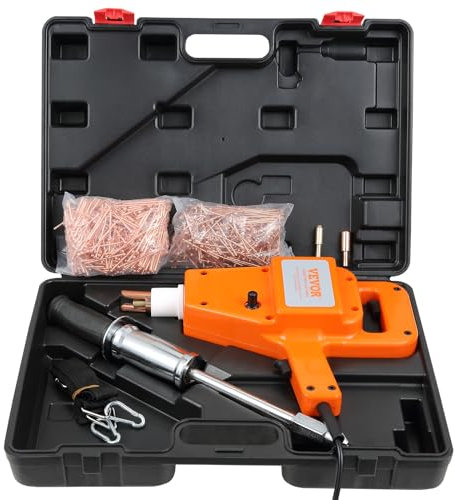 VEVOR Ausbeulspotter 800 VA 220 V 1600 A Ausbeul-Set Dellenlifter Punktschweißgerät IP22 Wasserdicht inkl. verschiedener Elektroden Ausbeulwerkzeug zur professionellen Reparatur von Kfz Karosserien