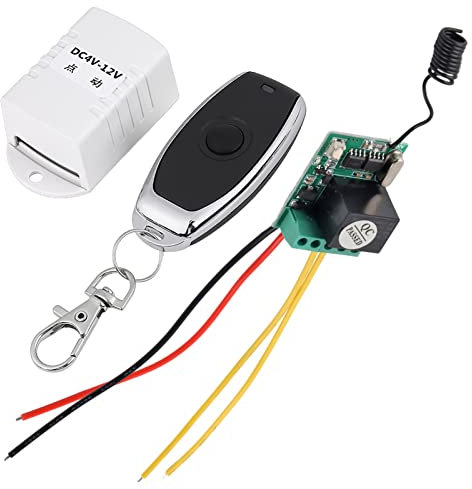 12-Volt-Fernbedienung Ein-Aus-Relais Drahtlos 7 * 7 * 2 Srliya DC 4V 5V 6V 7,4V 9V 12V Drahtloses Relais-Fernbedienung Ein-Schlüsselschalter-Empfänger-Sender