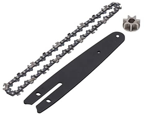 Aramox Kettensägenset 6 Zoll 230mm Stahl | Führungsplatte und Kettenrad, Ersatzteil, Mini Säge, für elektrische Trimmsäge