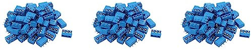 reamhome 300 Stück blaue ABS KF301-3P 5,08 mm 3-polige Anschlussklemme, Schraubklemmenverbinder