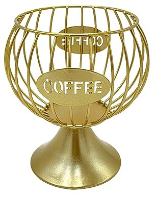 AUSTUFF Porta cialde di caffè, grande capacità, in filo metallico, organizer per cialde espresso, per bancone cucina, bar