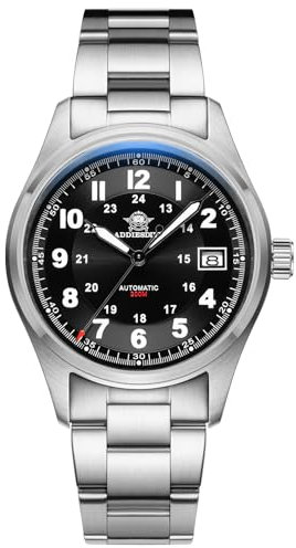 ADDIESDIVE automatikuhren Herren leuchtendanaloge Uhr automatik NH35A Mechanische Uhren Mit Edelstahlarmband AD2048